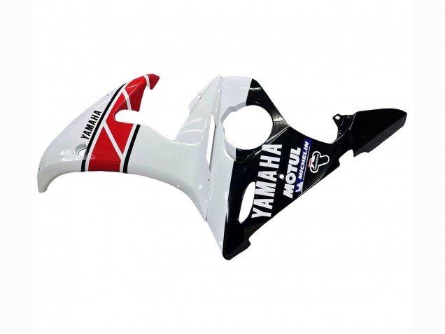Carenagens Moto Yamaha YZF R6 2003-2004 - Branco Vermelho Preto Brilhante Motul