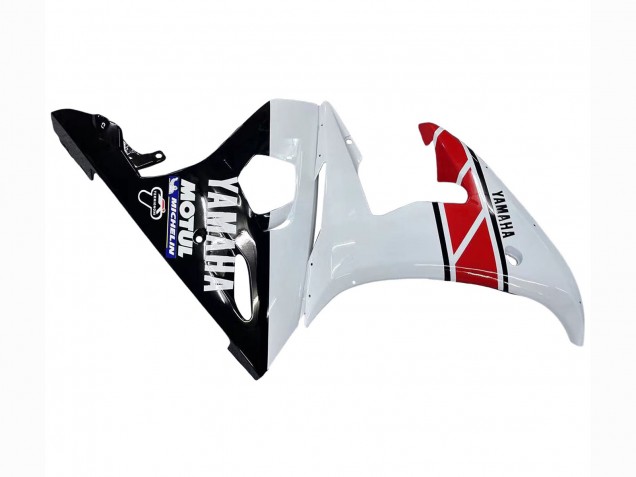 Carenagens Moto Yamaha YZF R6S 2006-2009 - Branco Vermelho Preto Brilhante Motul