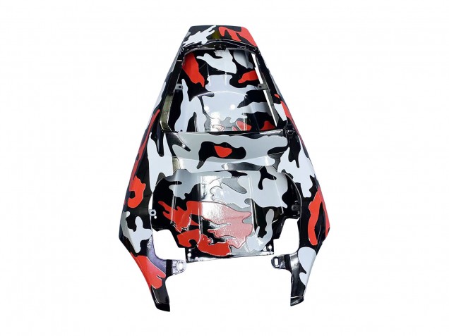 Carenagens Moto Yamaha YZF R6S 2006-2009 - Preto Vermelho Cinzento Camouflage