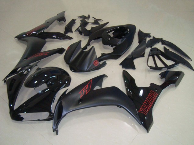 Carenagens Moto Yamaha YZF R1 2004-2006 - Preto Brilhante Preto Fosco Vermelho