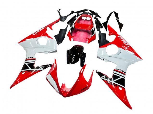 Carenagens Moto Yamaha YZF R6S 2006-2009 - Vermelho Branco Preto