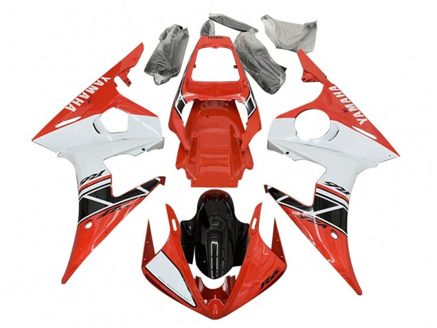 Carenagens Moto Yamaha YZF R6S 2006-2009 - Vermelho Branco Preto