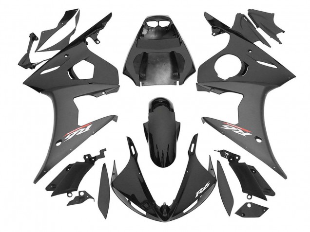 Carenagens Moto Yamaha YZF R6S 2006-2009 - Preto Brilhante Preto Fosco