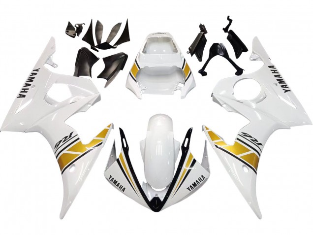 Carenagens Moto Yamaha YZF R6S 2006-2009 - Branco Ouro