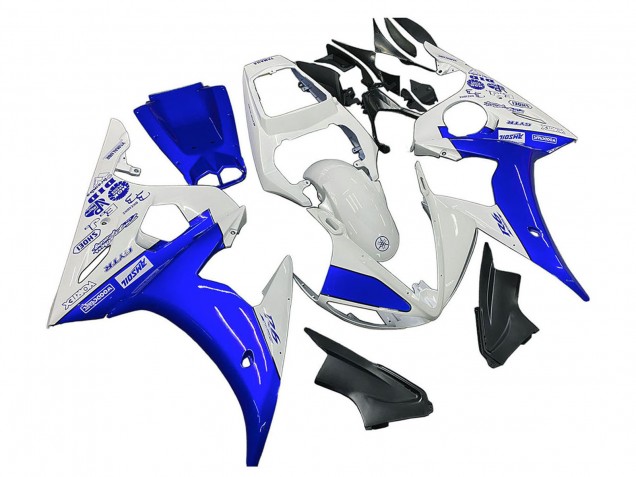 Carenagens Moto Yamaha YZF 600 R6 2005 - Branco Azul Yamalube