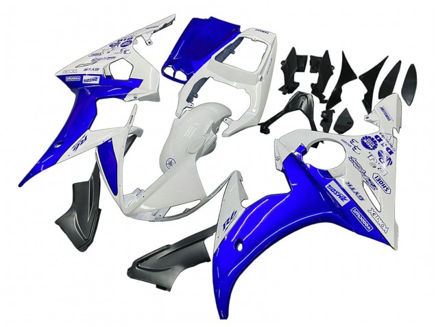 Carenagens Moto Yamaha YZF 600 R6 2005 - Branco Azul Yamalube