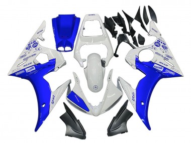 Carenagens Moto Yamaha YZF 600 R6 2005 - Branco Azul Yamalube