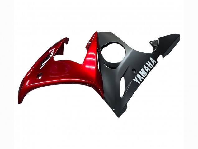 Kits Carenagem Moto Yamaha YZF 600 R6 2005 - Vermelho Preto Fosco