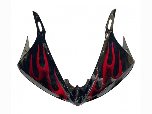 Carenagens Moto Yamaha YZF 600 R6 2005 - Preto Vermelho Chama