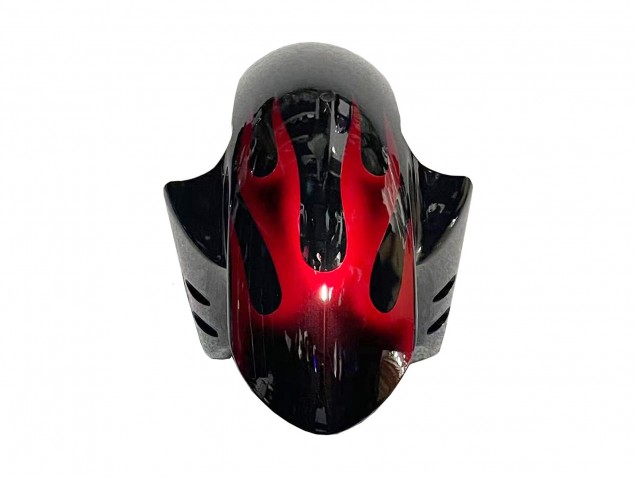 Carenagens Moto Yamaha YZF 600 R6 2005 - Preto Vermelho Chama