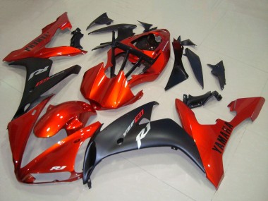 Carenagens Moto Yamaha YZF R1 2004-2006 - Vermelho Preto Fosco