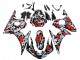Carenagens Moto Yamaha YZF 600 R6 2005 - Preto Vermelho Cinzento Camouflage
