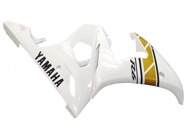 Carenagens Moto Yamaha YZF 600 R6 2005 - Branco Ouro Preto