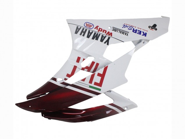 Carenagens Moto Yamaha YZF 600 R6 2006-2007 - Branco Vermelho Castanho Fiat Acer Yamalube