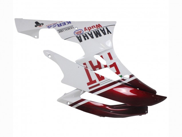 Carenagens Moto Yamaha YZF 600 R6 2006-2007 - Branco Vermelho Castanho Fiat Acer Yamalube
