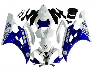 Carenagens Moto Yamaha YZF 600 R6 2006-2007 - Branco Azul Jordan