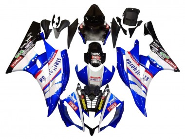 Carenagens Moto Yamaha YZF 600 R6 2006-2007 - Branco Azul Preto Fimer Volvo Yamalube Sterilgarda