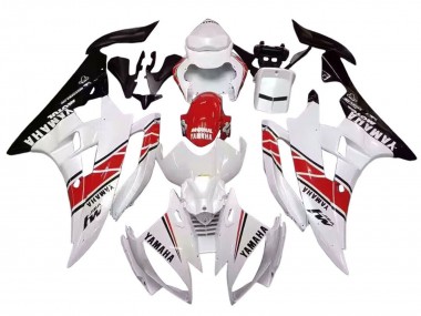 Carenagens Moto Yamaha YZF 600 R6 2006-2007 - Branco Vermelho Preto Motul