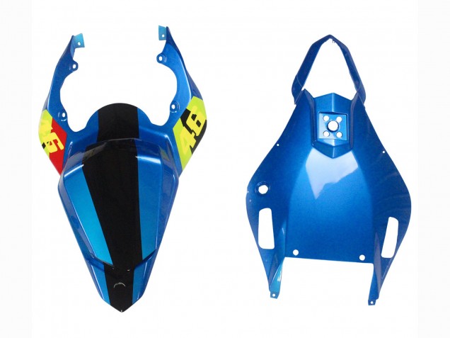 Carenagens Moto Yamaha YZF 600 R6 2006-2007 - Azul Verde Néon Preto Tubarão