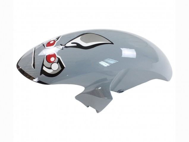 Carenagens Moto Yamaha YZF 600 R6 2008-2016 - Prata Preto Vermelho Tubarão 4