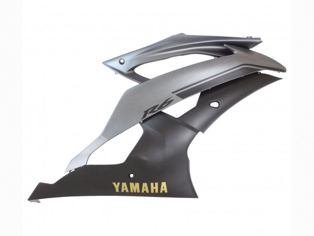 Carenagens Moto Yamaha YZF 600 R6 2008-2016 - Cinzento Preto Fosco Ouro Decalques