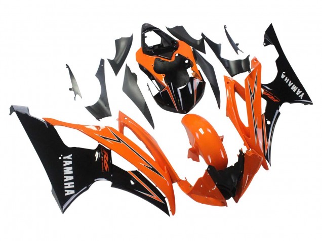 Carenagens Moto Yamaha YZF 600 R6 2008-2016 - Laranja Preto