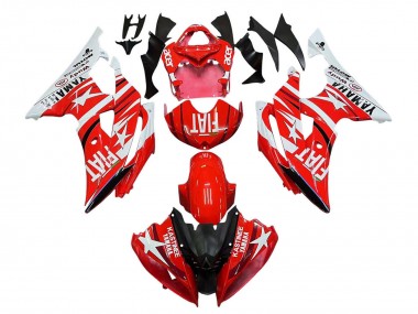 Carenagens Moto Yamaha YZF 600 R6 2008-2016 - Branco Vermelho Preto Fiat Acer