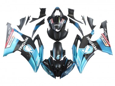 Carenagens Moto Yamaha YZF 600 R6 2008-2016 - Azul Claro Preto Fosco Petronas ENEOS