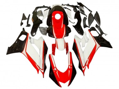 Carenagens Moto Yamaha YZF 600 R6 2017-2023 - Branco Vermelho Preto Brilhante