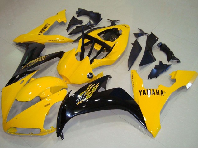 Carenagens Moto Yamaha YZF R1 2004-2006 - Amarelo Preto Brilhante