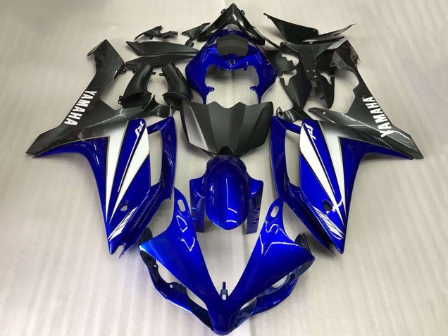 Carenagens Moto Yamaha YZF R1 2007-2008 - Azul Branco Preto Fosco