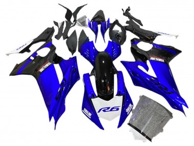 Carenagens Moto Yamaha YZF 600 R6 2017-2023 - Azul Preto Branco