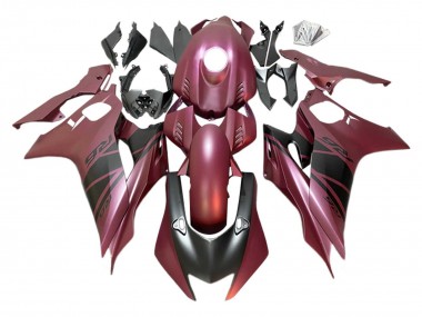 Carenagens Moto Yamaha YZF 600 R6 2017-2023 - Vermelho Castanho Preto Fosco