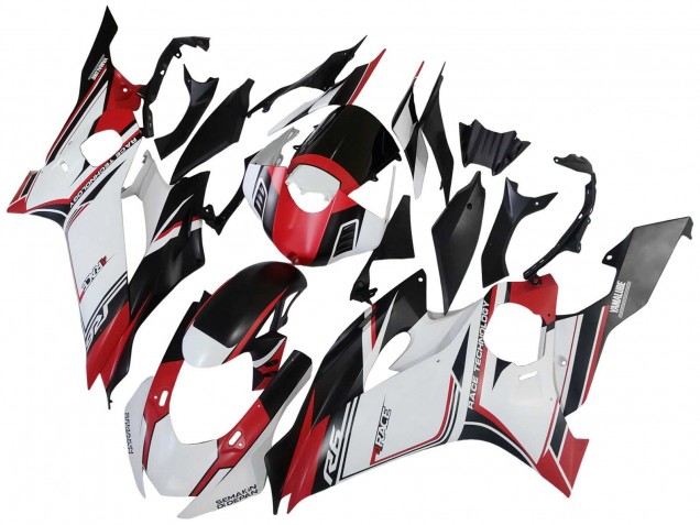 Carenagens Moto Yamaha YZF 600 R6 2017-2023 - Branco Vermelho Preto Semakin Didepan