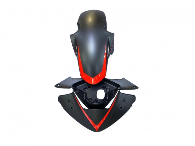 Carenagens Moto Honda CBR250RR 2011-2015 - Preto Fosco Vermelho Listra