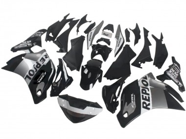 Carenagens Moto Honda CBR250RR 2011-2015 - Prata Branco Preto Brilhante Repsol