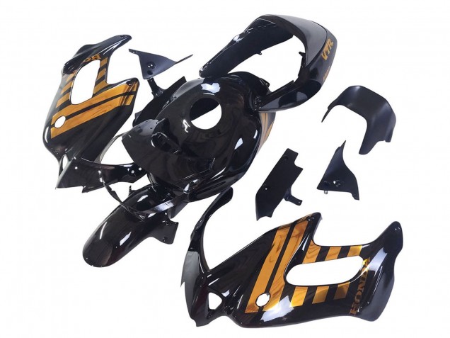 Carenagens Moto Honda VTR1000F 1997-2005 - Preto Brilhante Ouro