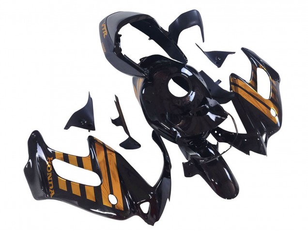 Carenagens Moto Honda VTR1000F 1997-2005 - Preto Brilhante Ouro