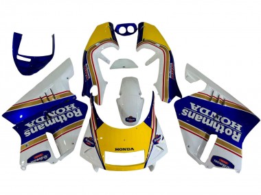 Carenagens Moto Honda NSR250 1994-1996 - Branco Azul Amarelo Ouro Rothmans