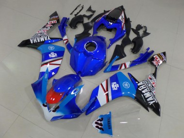 Carenagens Moto Yamaha YZF R1 2007-2008 - Azul Branco Vermelho Preto