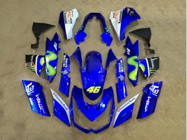 Carenagens Moto Kawasaki Z1000 2010-2013 - Branco Azul Amarelo Monstro