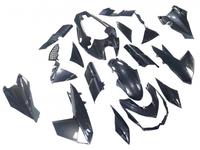 Carenagens Moto Kawasaki Z1000 2010-2013 - Preto Fibra de Carbono