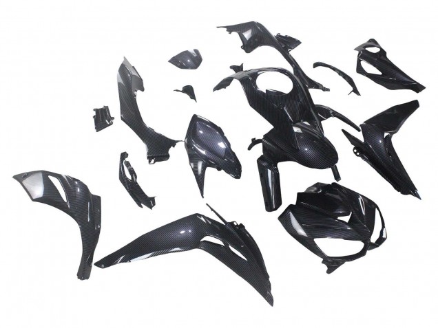 Carenagens Moto Kawasaki Z1000 2014-2019 - Preto Fibra de Carbono