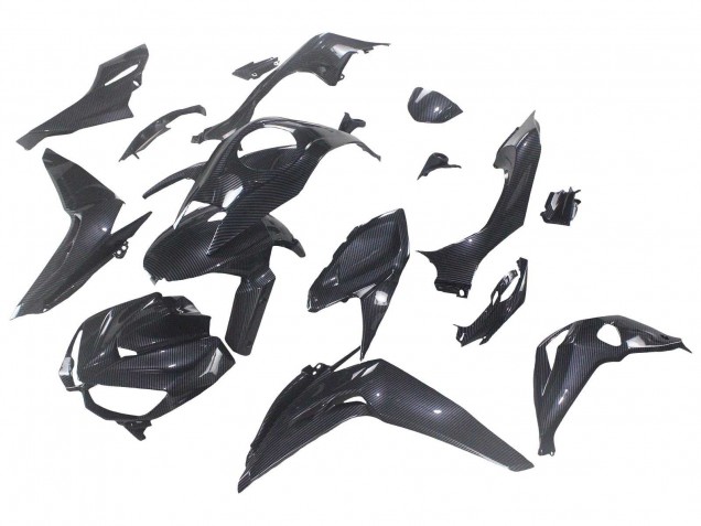 Carenagens Moto Kawasaki Z1000 2014-2019 - Preto Fibra de Carbono
