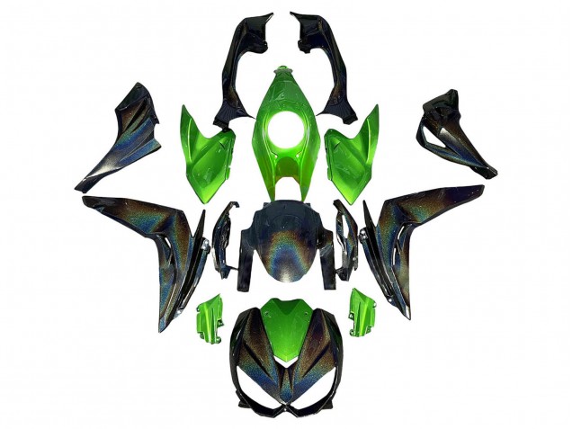 Carenagens Moto Kawasaki Z1000 2014-2019 - Verde Arco-íris
