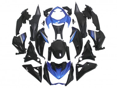 Carenagens Moto Kawasaki Z1000 2014-2019 - Azul Preto Brilhante