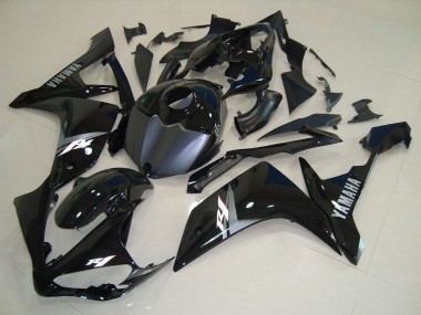Carenagens Moto Yamaha YZF R1 2007-2008 - Preto Brilhante Preto Fosco Branco Decal