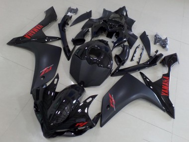 Carenagens Moto Yamaha YZF R1 2007-2008 - Preto Brilhante Preto Fosco Vermelho