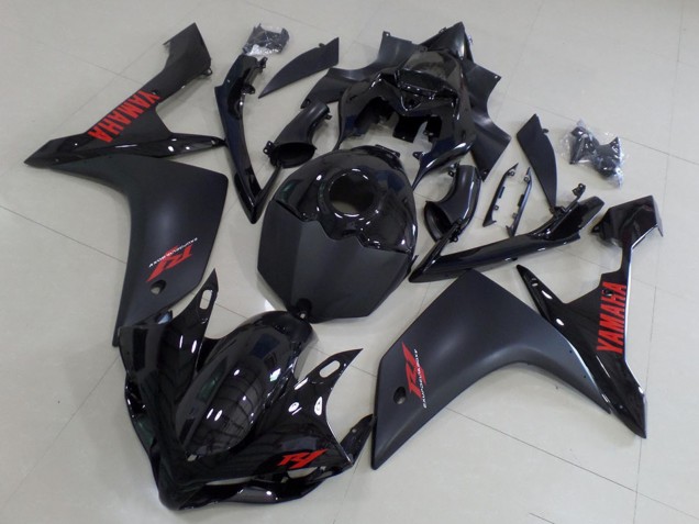 Carenagens Moto Yamaha YZF R1 2007-2008 - Preto Brilhante Preto Fosco Vermelho