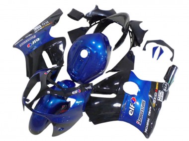 Carenagens Moto Kawasaki ZX12R 2000-2001 - Azul Preto Brilhante Elf Bridgestone